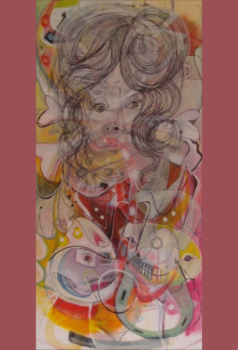 Lioncub with girl - 3ft x 2ft - SOLD